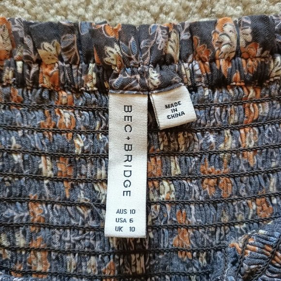 Bec & Bridge Janice Cotton Maxi Dress - Size 10 - Picture 5 of 12